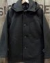 画像2: Pherrow's "17W-POJ2" Detachable Hood Melton Coat  (2)