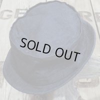 Sugar Cane -10oz. BLACK DENIM PORKPIE HAT- 