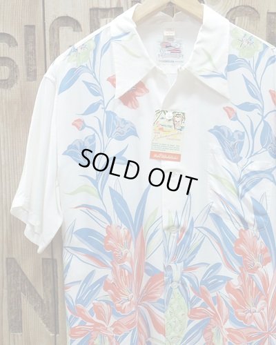 画像1: Duke Kahanamoku -"ORCHID AND PINEAPPLE" HAWAIIAN SHIRT- 