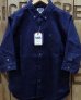 画像2: Pherrow's "22S-P7BD1" 3/4 Sleeves BD Linen Shirt  (2)