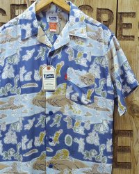 Pherrow's "22S-PIS7" Rayon Open Collar Aloha Shirt 