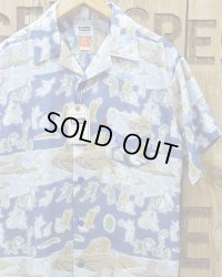 Pherrow's "22S-PIS7" Rayon Open Collar Aloha Shirt 