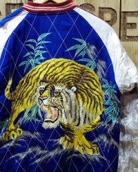 TAILOR TOYO -Acetate × Quilt Souvenir Jacket "TIGER PRINT" × "JAPAN MAP"- 