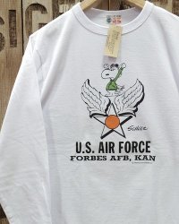 Buzz Rickson's × Peanuts -L/S T-SHIRT "U.S. AIR FORCE"- 