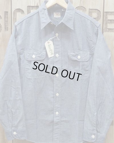 画像1: SUGAR CANE -BLUE CHAMBRAY WORK SHIRT- 