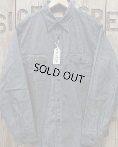 画像1: SUGAR CANE -BLACK CHAMBRAY WORK SHIRT- 