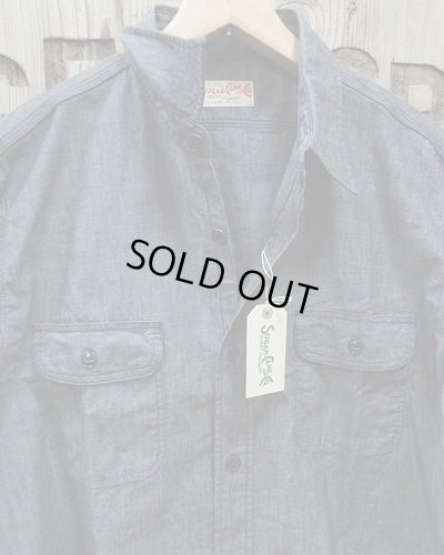 画像2: SUGAR CANE -BLACK CHAMBRAY WORK SHIRT- 