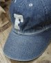 画像2: FULLCOUNT 6843HW -6Panel Denim Baseball Cap "F" Patch Vintage  Wash-  (2)