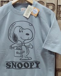 TOYS McCOY -SHORT SLEEVE SWEAT SHIRT / SNOOPY "FIRST BEAGLE ON THE MOON"- 