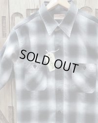 SUGAR CANE -COTTON OMBRE CHECK S/S WORK SHIRT- 