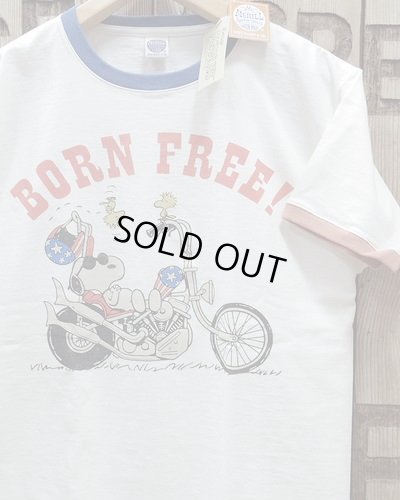 画像1: TOYS McCOY -JOHNNY RINGER TEE / SNOOPY "BORN FREE!"- 