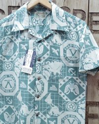 SUN SURF -COTTON CANVAS OPEN SHIRT "PEARL HARBOR HAWAII- 