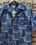 画像1: Pherrow's "24S-PIS1" Indigo Cotton Hawaiian Open Shirts  (1)