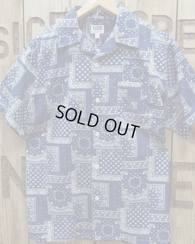 画像2: Pherrow's "24S-PIS1" Indigo Cotton Hawaiian Open Shirts 