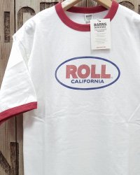 BARNS -SLUB RINGER PRINT TEE "ROLL"- 