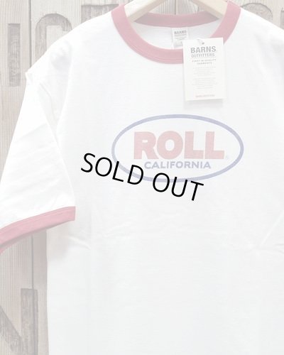 画像1: BARNS -SLUB RINGER PRINT TEE "ROLL"- 