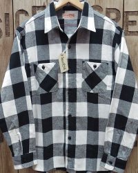 SUGAR CANE -TWILL CHECK WORK SHIRT- BUFFALO CHECK 