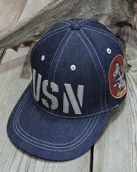 TOYS McCOY -U.S. NAVY DENIM CAP / SNOOPY "RADIOMAN"- 