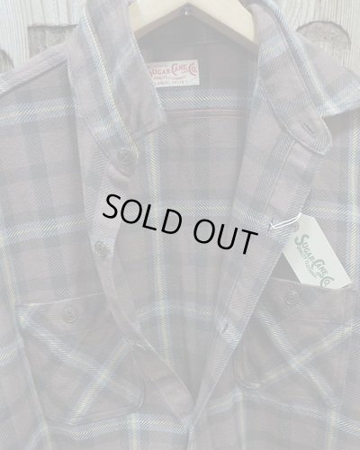 画像2: SUGAR CANE -TWILL CHECK WORK SHIRT- BROWN CHECK 