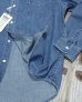 画像3: BARNS -8oz DENIM BD SHIRT- WIDE SPREAD COLLAR  (3)