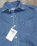 画像2: BARNS -8oz DENIM BD SHIRT- WIDE SPREAD COLLAR  (2)