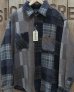 画像4: SUGAR CANE -TWEED PLAID × GRADATION PATCHWORK CRAZY WORK SHIRT-  (4)