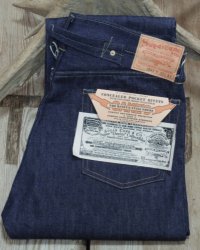 SUGAR CANE -Super "Denim" Collectibles #5 14.25oz. BLUE DENIM WAIST OVERALLS 1942 MODEL- 