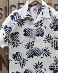 Duke Kahanamoku -"DUKE'S PINEAPPLE" Cotton Hawaiian Shirt 