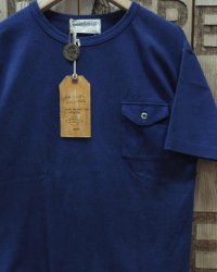 SUGAR CANE -INDIGO DYE POCKET T-SHIRT- 