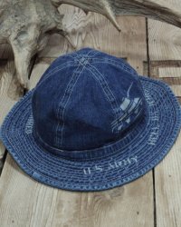 BUZZ RICKSON'S -HAT, WORKING, DENIM VINTAGE WASHED STENCIL- 