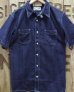 画像2: SUGAR CANE FICTION ROMANCE -8.5oz. WABASH STRIPE S/S WORK SHIRT-  (2)