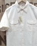 画像1: SUGAR CANE -WHITE CHAMBRAY WORK SHIRT (SHORT SLEEVE)-  (1)