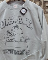 TOYS McCOY -GARMENT DYING SWEAT SHIRT "SNOOPY U.S.A.F. FLYING ACE"- 