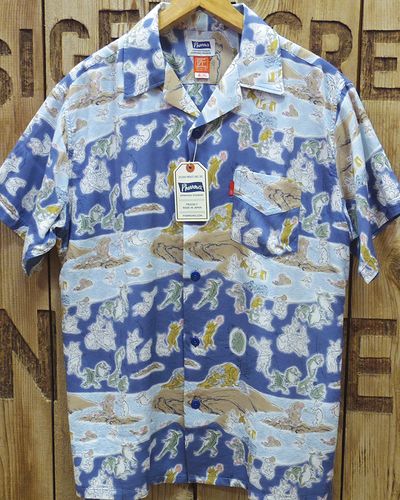 画像2: Pherrow's "22S-PIS7" Rayon Open Collar Aloha Shirt 