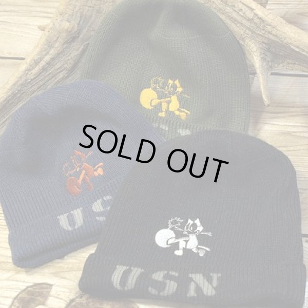 画像1: TOYS McCOY -USN KNIT CAP "FELIX THE CAT"- 