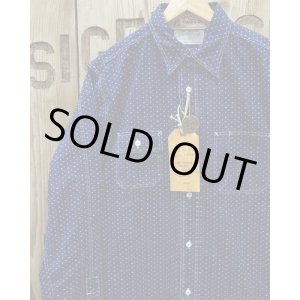 画像: SUGAR CANE / FICTION ROMANCE -4.5oz. INDIGO "CASINO STRIPE" WORK SHIRT- 