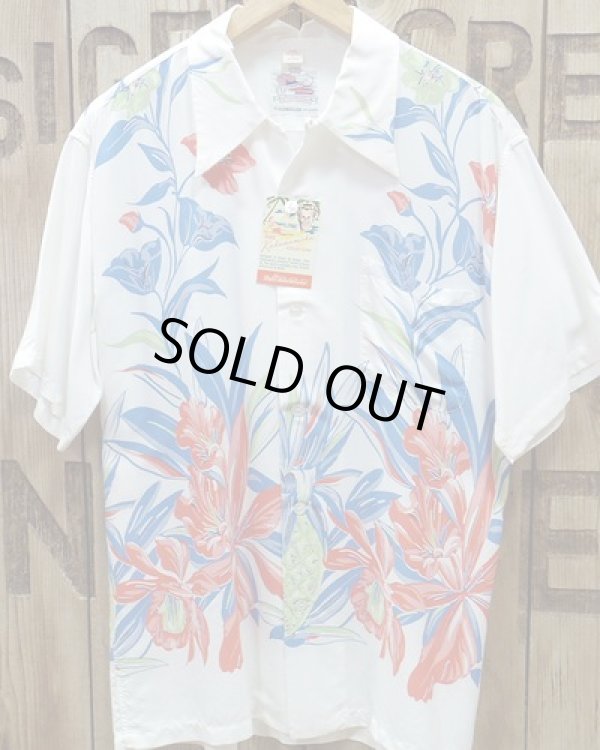 画像2: Duke Kahanamoku -"ORCHID AND PINEAPPLE" HAWAIIAN SHIRT- 