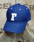 画像3: FULLCOUNT 6013 -6 Panel Denim Baseball Cap 'F' Patch- 