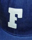 画像2: FULLCOUNT 6013 -6 Panel Denim Baseball Cap 'F' Patch- 