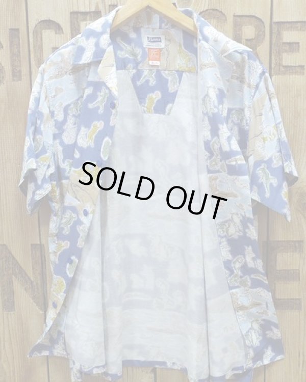 画像4: Pherrow's "22S-PIS7" Rayon Open Collar Aloha Shirt 