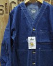 画像1: BARNS -NOCOLLAR COVERALL JK- DENIM 