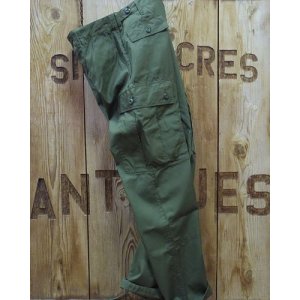 画像: Buzz Rickson's -TROUSERS, MEN'S, COTTON WIND RESISTANT POPLIN, OLIVE GREEN, ARMY SHADE 107- Short Length 