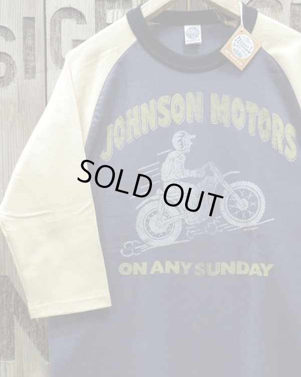 画像1: TOYS McCOY -MOTORCYCLE CROPPED RAGLAN TEE "JOHNSON MOTORS"- 