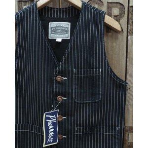 画像: Pherrow's "PV1-W" Black Wabash Stripe Vest 