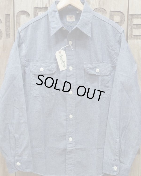 画像1: SUGAR CANE -BLUE CHAMBRAY WORK SHIRT- 
