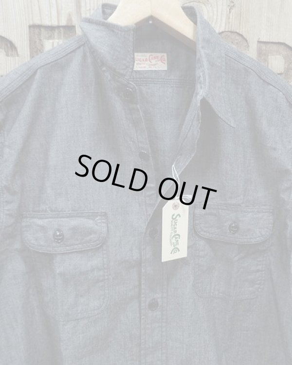 画像2: SUGAR CANE -BLACK CHAMBRAY WORK SHIRT- 