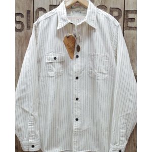 画像: Sugar Cane "8.5oz. WHITE WABASH STRIPE WORK SHIRT"  