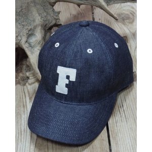 画像: FULLCOUNT 6843 -6PANEL DENIM BASEBALL CAP "F" PATCH-  