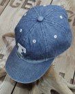 画像3: FULLCOUNT 6843HW -6Panel Denim Baseball Cap "F" Patch Vintage  Wash- 