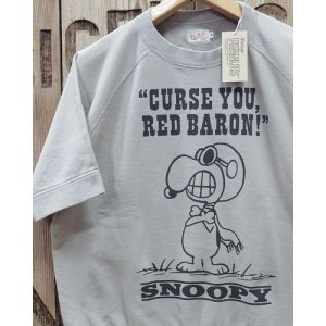 画像: TOYS McCOY -SHORT SLEEVE SWEAT SHIRT / SNOOPY "CURSE YOU, RED BARON!"- 